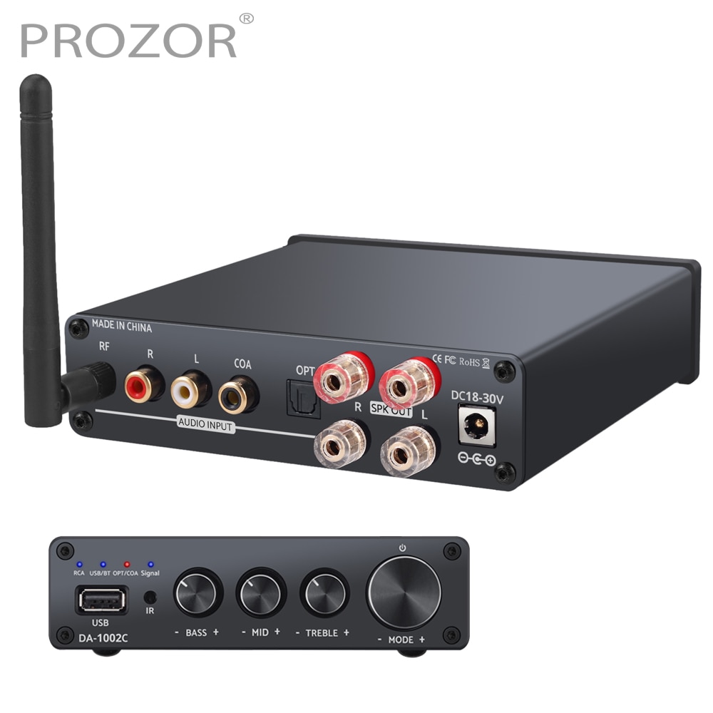 PROZOR 192kHz DAC ׷   TPA3221 USB In BT HiFi  Ŀ ̽ Ʈ Ʈ 100W нú Ŀ 